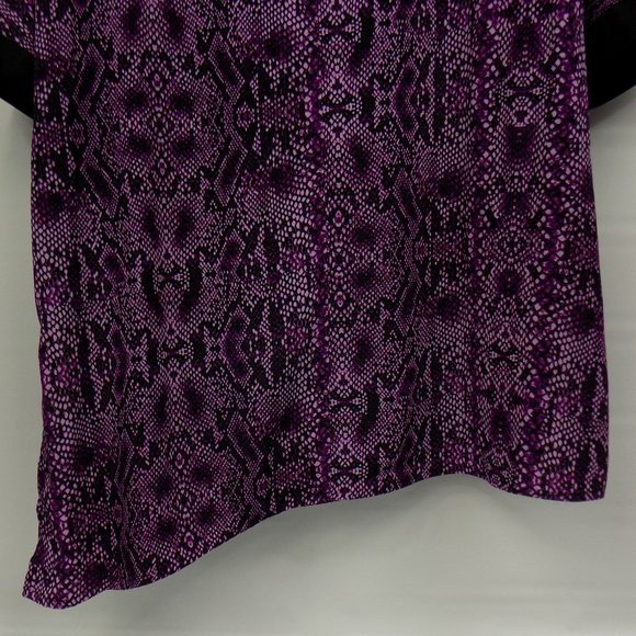 Dana Buchman Purple Snakeskin Print Nouveau Safari Top Size XL NWT - Picture 8 of 10